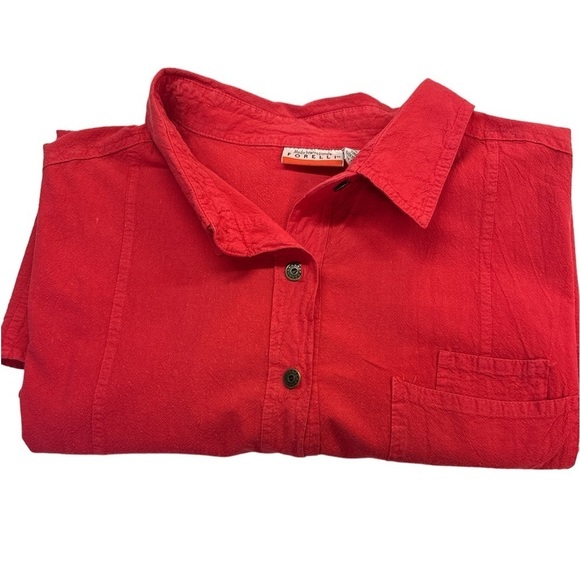 Moda Internazionale Forelli Red Cotton 3/4 Button-down Shirt Size 30/32 - Picture 3 of 7